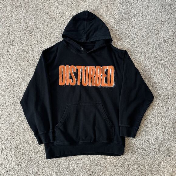 Disturbed Band Hoodie Adult Size Large Black Rock Sweatshirt - Picture 1 of 5